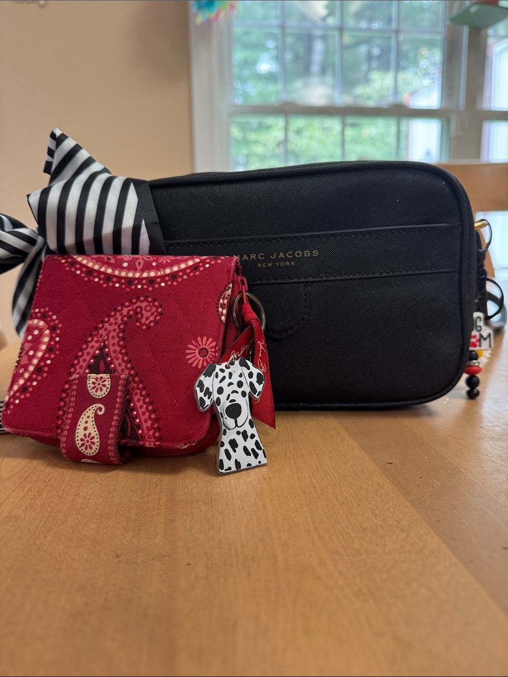 Marc Jacobs Black Crossbody Dog Lover Bundle + Vera Bradley Wallet